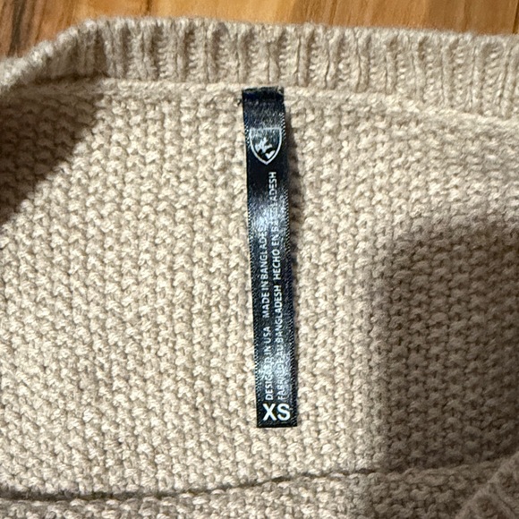 Kuhl Colorblock Crew Neck Sweater - Cream, Brown, Red - Picture 2 of 7